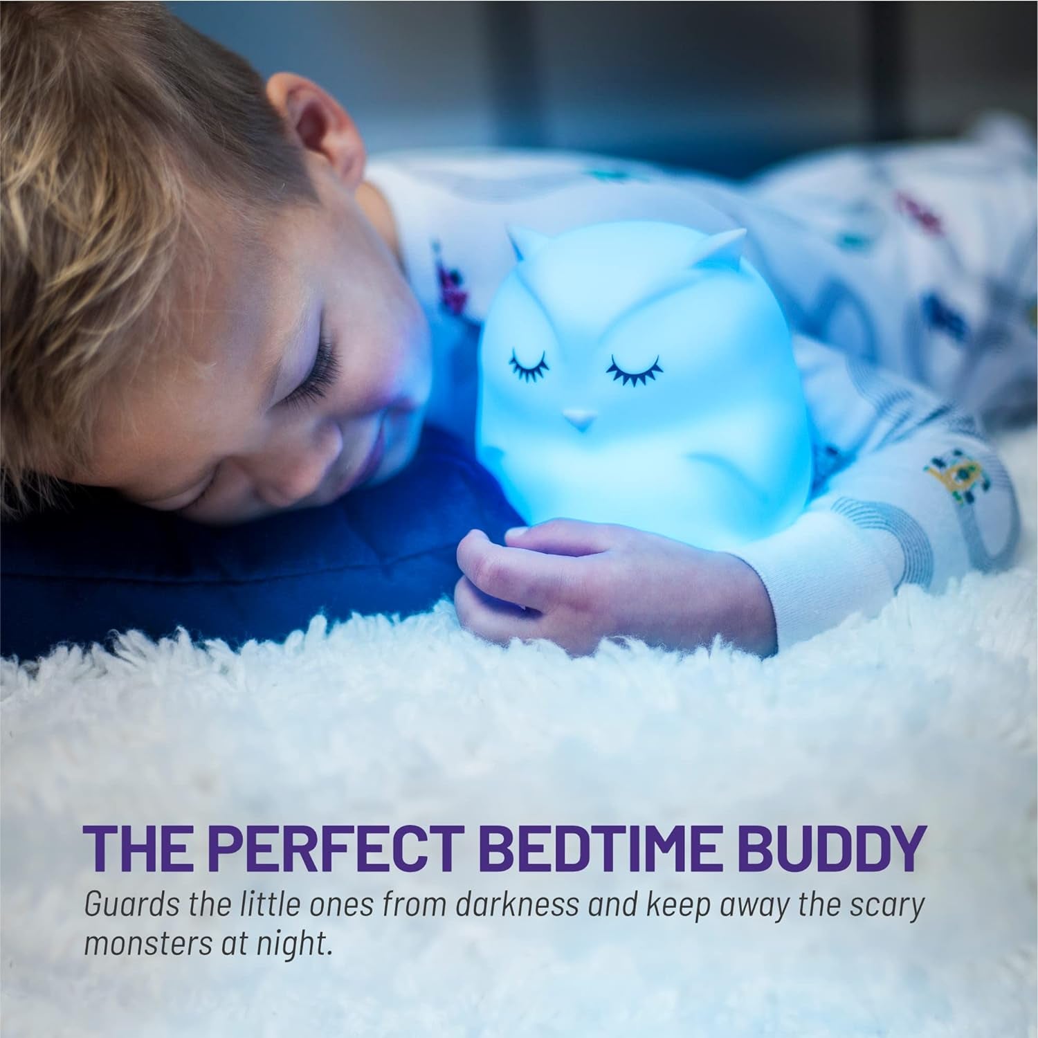 Adorable Owl Night Light for Kids - Rechargeable Baby Lamp - Perfect Toddler Nightlight for Girls' Rooms